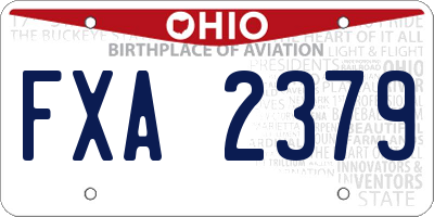 OH license plate FXA2379