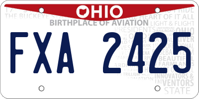 OH license plate FXA2425