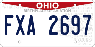 OH license plate FXA2697