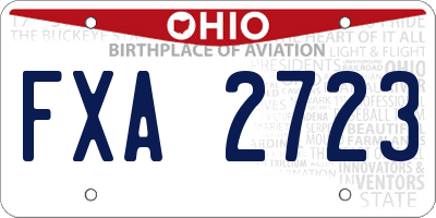 OH license plate FXA2723