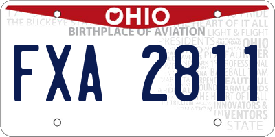 OH license plate FXA2811