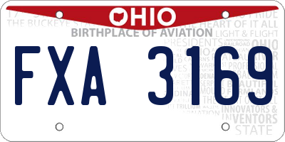 OH license plate FXA3169