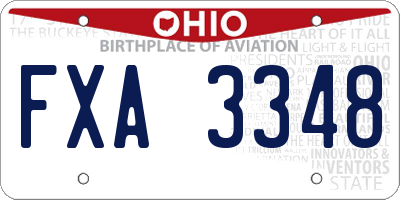 OH license plate FXA3348