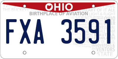 OH license plate FXA3591