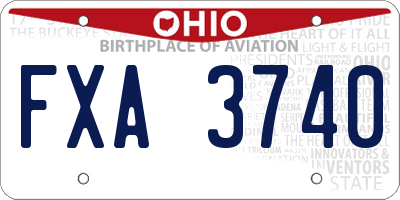 OH license plate FXA3740