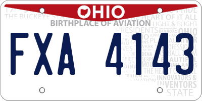OH license plate FXA4143