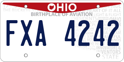 OH license plate FXA4242