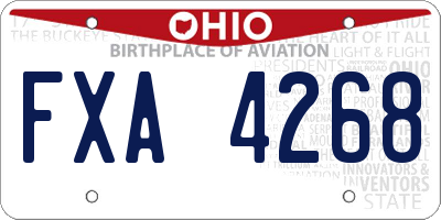 OH license plate FXA4268