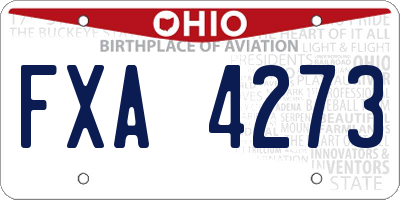 OH license plate FXA4273