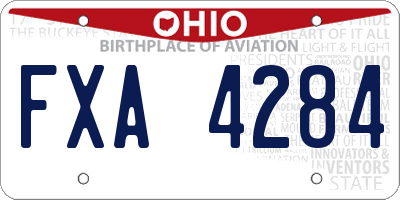 OH license plate FXA4284