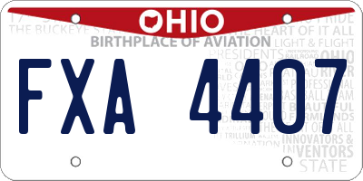 OH license plate FXA4407