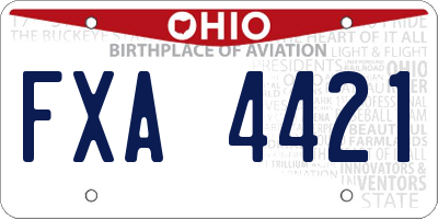 OH license plate FXA4421