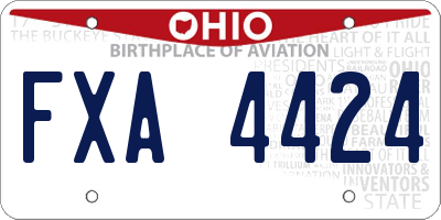 OH license plate FXA4424