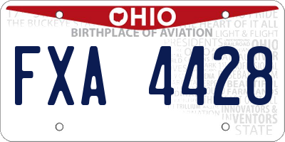 OH license plate FXA4428