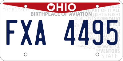 OH license plate FXA4495