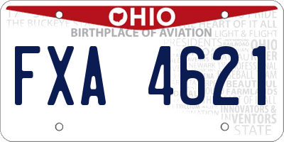 OH license plate FXA4621