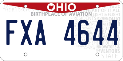 OH license plate FXA4644