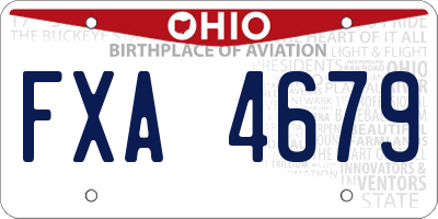 OH license plate FXA4679