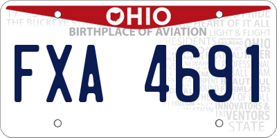 OH license plate FXA4691