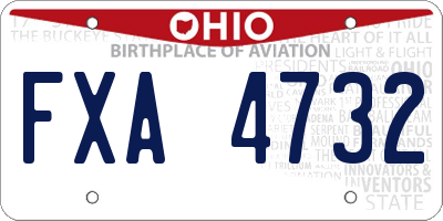 OH license plate FXA4732