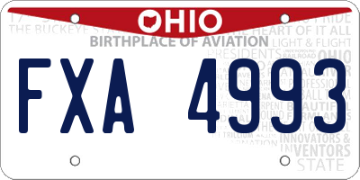 OH license plate FXA4993