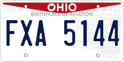 OH license plate FXA5144