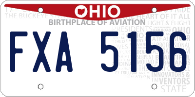 OH license plate FXA5156