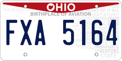 OH license plate FXA5164