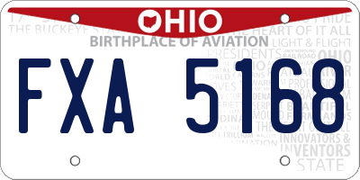 OH license plate FXA5168