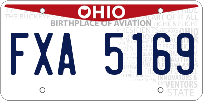OH license plate FXA5169