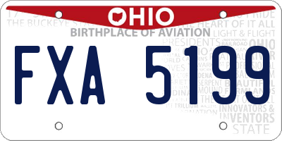 OH license plate FXA5199
