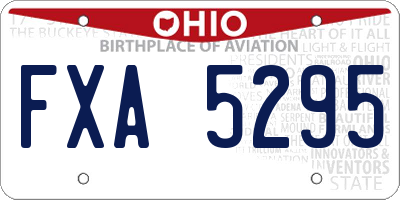 OH license plate FXA5295