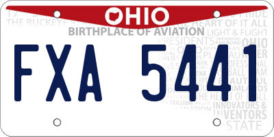 OH license plate FXA5441