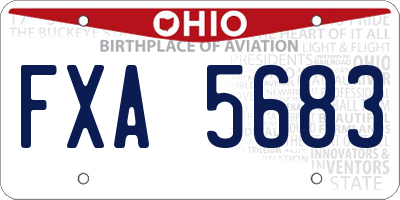 OH license plate FXA5683