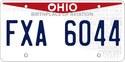 OH license plate FXA6044