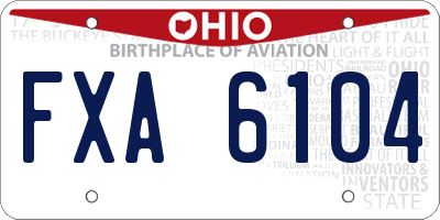 OH license plate FXA6104