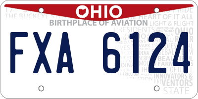 OH license plate FXA6124