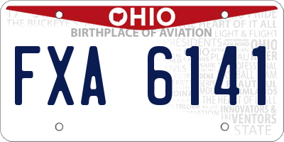 OH license plate FXA6141