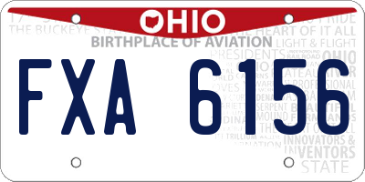 OH license plate FXA6156