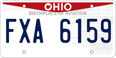 OH license plate FXA6159