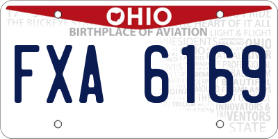 OH license plate FXA6169