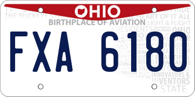 OH license plate FXA6180