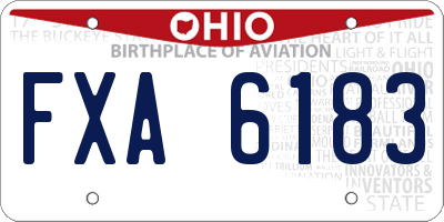OH license plate FXA6183