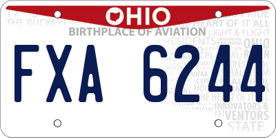 OH license plate FXA6244