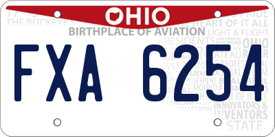 OH license plate FXA6254