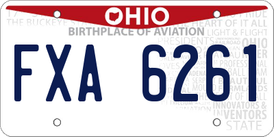 OH license plate FXA6261