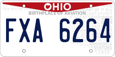 OH license plate FXA6264