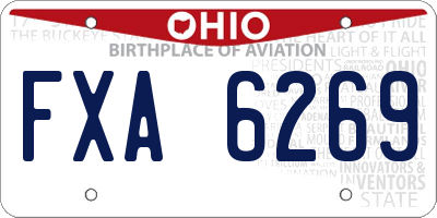 OH license plate FXA6269