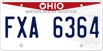 OH license plate FXA6364
