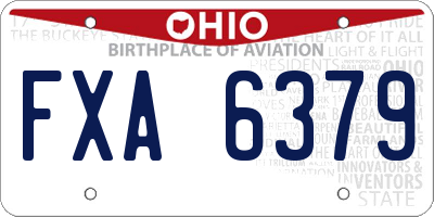 OH license plate FXA6379